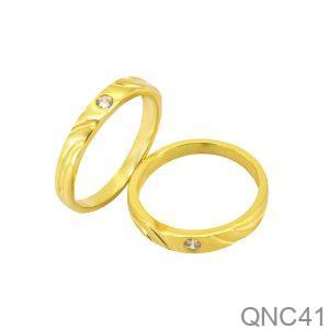Nhẫn Cưới Vàng Vàng 18K - QNC41