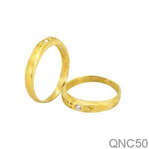 Nhẫn Cưới Vàng Vàng 18K(750) - QNC50