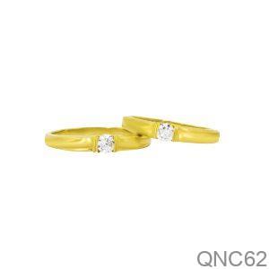 Nhẫn Cưới Vàng Vàng 18K - QNC62