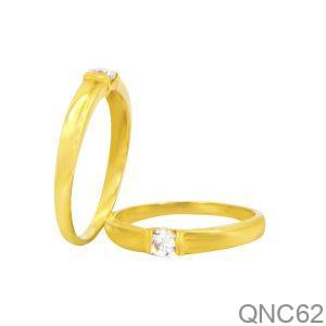 Nhẫn Cưới Vàng Vàng 18K - QNC62