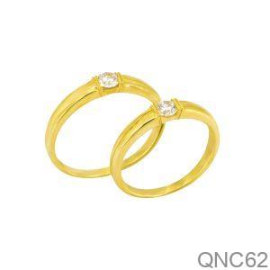 Nhẫn Cưới Vàng Vàng 18K - QNC62