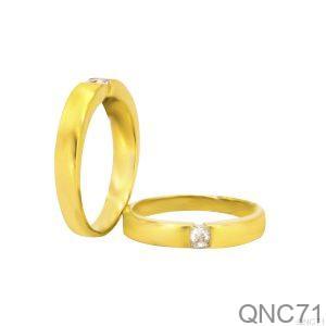 Nhẫn Cưới Vàng Vàng 18K - QNC71