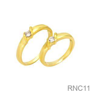 Nhẫn Cưới Vàng Vàng 18K(750) - RNC11