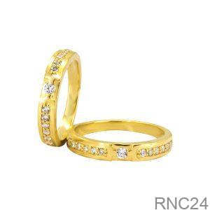 Nhẫn Cưới Vàng Vàng 18K(750) - RNC24