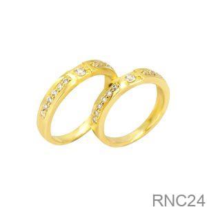 Nhẫn Cưới Vàng Vàng 18K(750) - RNC24