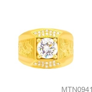 Nhẫn Nam Rồng Vàng Vàng 18K(750) - MTN0941