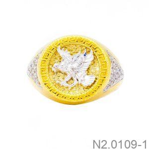 Nhẫn Nam Đại Bàng Vàng Hai Màu 18k - N2.0109-1