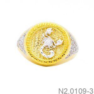 Nhẫn Nam Bọ Cạp Vàng Hai Màu 18k - N2.0109-3
