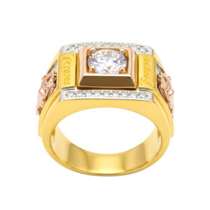 Nhẫn Nam Hai Màu Vàng 18K - N2.0115-2