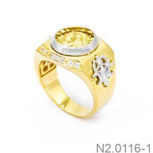 Nhẫn Nam Sư Tử Vàng Vàng 18K - N2.0116-1