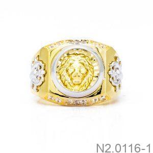 Nhẫn Nam Sư Tử Vàng Vàng 18K - N2.0116-1