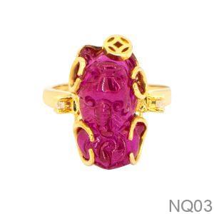 Nhẫn Nữ Tỳ Hưu Vàng Vàng 18K - NQ03