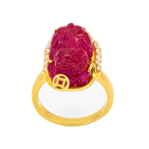 Nhẫn Nữ Tỳ Hưu Vàng Vàng 18K - NQ05-1