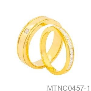 Nhẫn Cưới Vàng Vàng 18K - MTNC0457-1