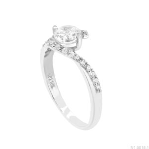 Nhẫn Cầu Hôn Vàng Trắng 10K - N1.0018.1