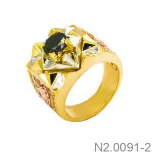 Nhẫn Nam Hai Màu Vàng 18K - N2.0091-2