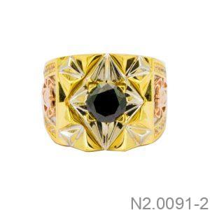 Nhẫn Nam Hai Màu Vàng 18K - N2.0091-2