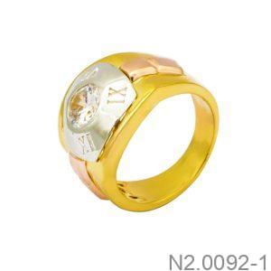 Nhẫn Nam Ba Màu Vàng Vàng 18K - N2.0092-1
