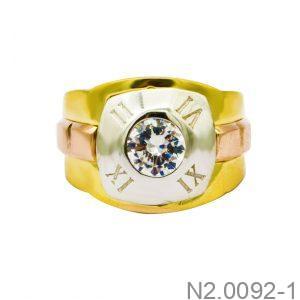 Nhẫn Nam Ba Màu Vàng Vàng 18K - N2.0092-1