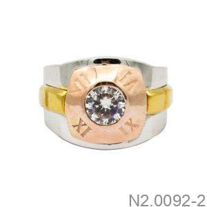 Nhẫn Nam Ba Màu Vàng Vàng 18K - N2.0092-2