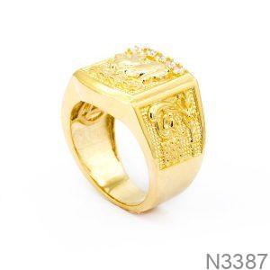 Nhẫn Nam Con Heo Vàng Vàng 18K - N3387