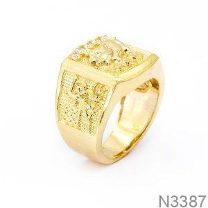 Nhẫn Nam Con Heo Vàng Vàng 18K - N3387