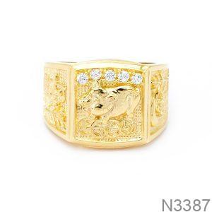 Nhẫn Nam Con Heo Vàng Vàng 18K - N3387