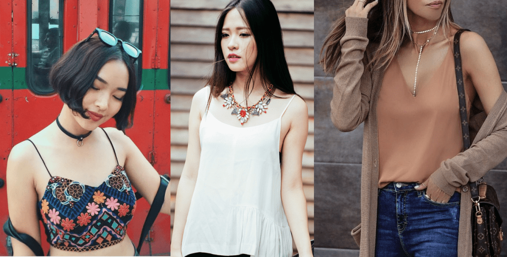 Mix dây chuyền hợp với từng loại cổ áo