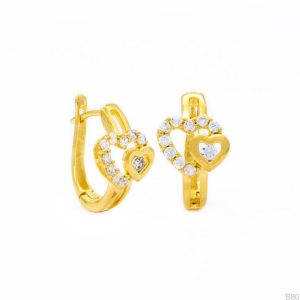 Bông Tai Vàng Vàng 18K(750) - B80