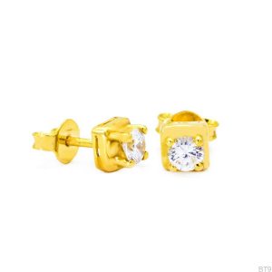 Bông Tai Vàng Vàng 18K(750) - BT9