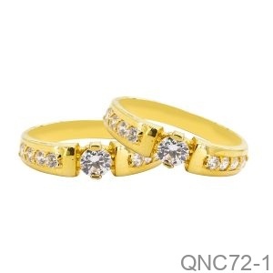 Nhẫn Cưới Vàng Vàng 18K(750) - QNC72-1