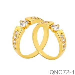 Nhẫn Cưới Vàng Vàng 18K(750) - QNC72-1