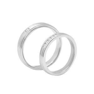 Nhẫn Cưới Vàng Trắng Ý - ANC01-2
