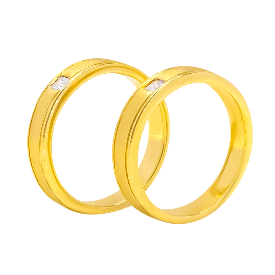 Nhẫn Cưới Vàng Vàng 18K - MTNC0391