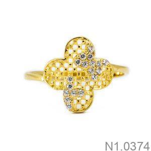 Nhẫn Nữ Cỏ 4 Lá Vàng Vàng 610 - N1.0374