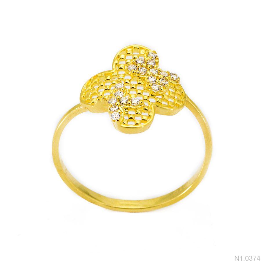 Nhẫn Nữ Cỏ 4 Lá Vàng  Vàng 610 - N1.0374