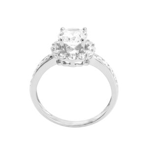 Nhẫn Cầu hôn Vàng Trắng 10K Đính Đá CZ - N1.0541