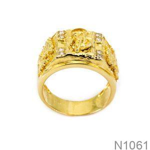 Nhẫn Nam Khắc Chữ Phúc Vàng 18K(750) - N1061