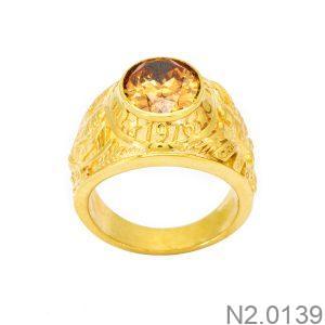 Nhẫn Nam Vàng Vàng 610 Đá Vàng - N2.0139