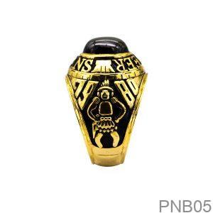 Nhẫn Mỹ Vàng Vàng 10K Đá Đen - PNB05
