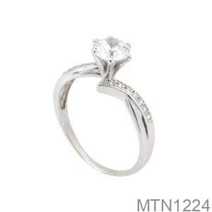 Nhẫn Nữ Vàng Trắng 10K(417) Đính Đá CZ - MTN1224
