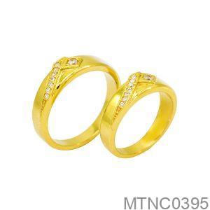 Nhẫn Cưới Vàng Vàng 18K(750) - MTNC0395