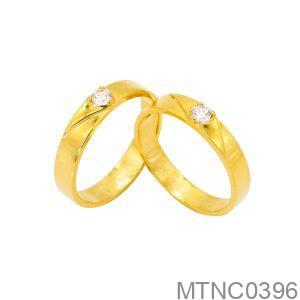 Nhẫn Cưới Vàng Vàng 18K(750) - MTNC0396