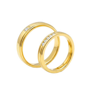 Nhẫn Cưới Vàng Vàng 18K - ANC01-1