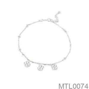 Lắc Chân Vàng Trắng 10K(417) - MTL0074