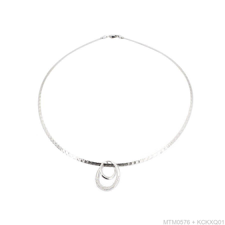 Dây Cổ Vàng Trắng 18K - MTM0576 + KCKXQ01