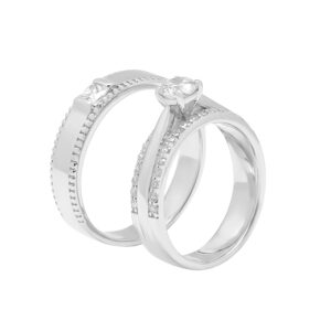 Nhẫn Cưới VàngTrắng 18K - MTNC0400