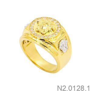 Nhẫn Nam Hai Màu Vàng Vàng 18K(750) - N2.0128.1