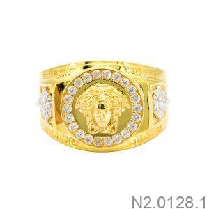 Nhẫn Nam Hai Màu Vàng Vàng 18K(750) - N2.0128.1