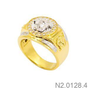 Nhẫn Nam Hai Màu Vàng Vàng 18K(750) - N2.0128.4